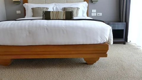 Decoration in bedroom interior Stock Footage 84249539