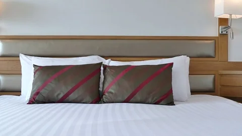 Decoration in bedroom interior Stock Footage 84669054