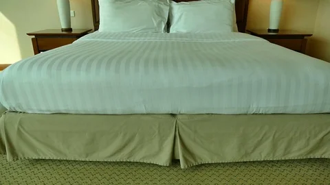 Decoration in bedroom interior Stock Footage 84669077