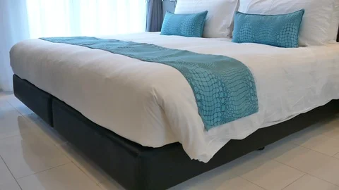 Decoration in bedroom interior Stock-Footage 86596693