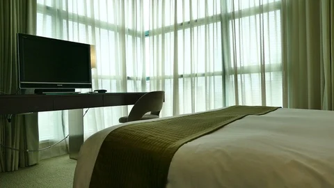 Decoration in bedroom interior Stock Footage 87003428