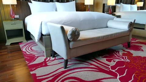 Decoration in bedroom interior Stock Footage 87003510