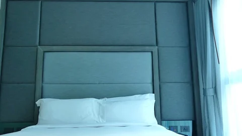 Decoration in bedroom interior Video stock 88939008