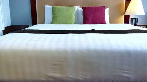 Decoration in bedroom interior Stock Footage 89344353