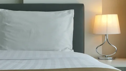 Decoration in bedroom interior Stock Footage 89562848