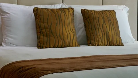 Decoration in bedroom interior Video stock 89563015