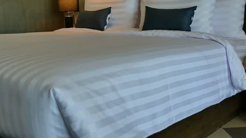 Decoration in bedroom interior Stock Footage 89563351