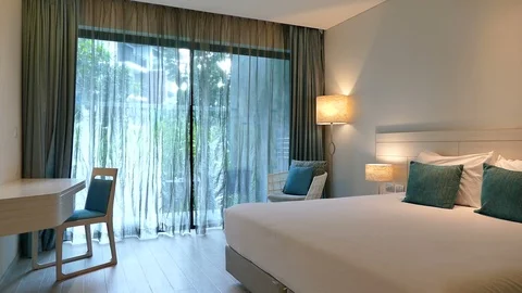 Decoration in bedroom interior Stock Footage 91119044