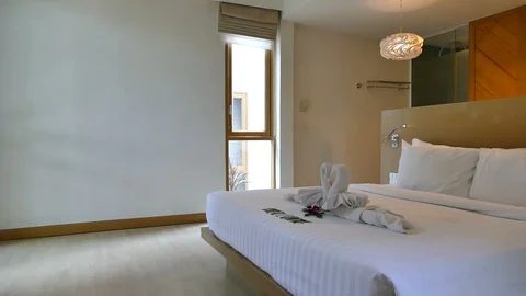Decoration in bedroom interior Stock Footage 91119875