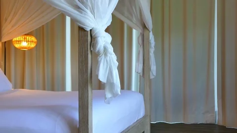 Decoration in bedroom interior Stock Footage 92288553