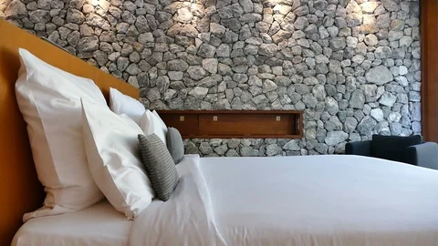 Decoration in bedroom interior Stock Footage 97112004