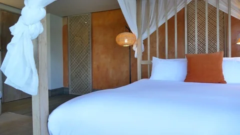 Decoration in bedroom interior Stock-Footage 97112157