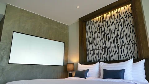 Decoration in bedroom interior Stock-Footage 97428547