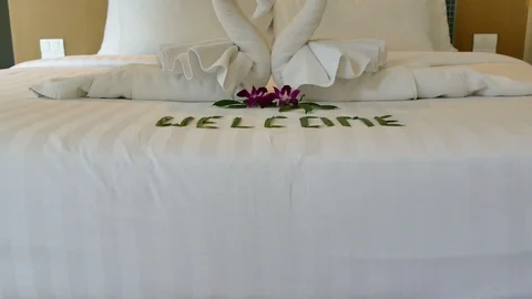 Decoration in bedroom interior Stock Footage 98723550