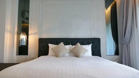 Decoration in bedroom interior Stock-Footage 100525191