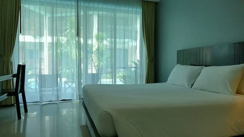 Decoration in bedroom interior Stock Footage 100525260