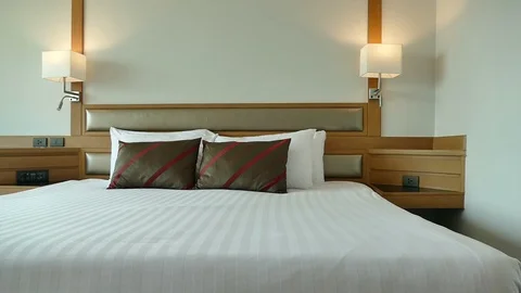 Decoration in bedroom interior Stock Footage 103294134
