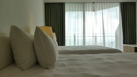 Decoration in bedroom interior Stock Footage 103294146