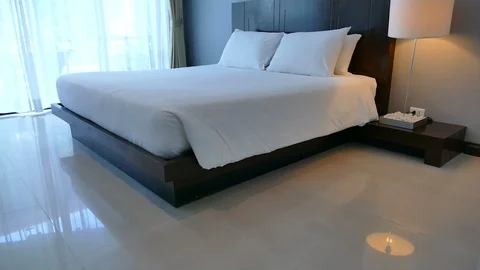 Decoration in bedroom interior Stock Footage 103648796