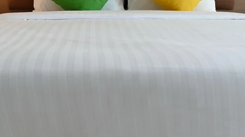 Decoration in bedroom interior Stock Footage 105272521