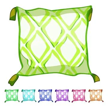 Decoration boho pillow cartoon vector graphic Stock Illustration
