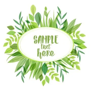 Decoration branches with leaves Stock Illustration