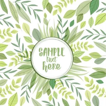 Decoration branches with leaves Stock Illustration