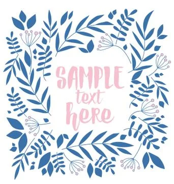 Decoration branches with leaves Stock Illustration