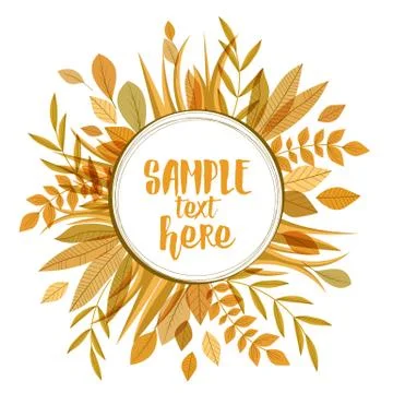 Decoration branches with leaves Illustrazione stock