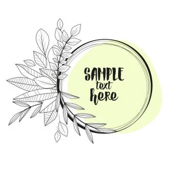 Decoration branches with leaves Stock Illustration