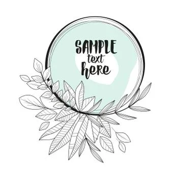 Decoration branches with leaves Stock Illustration