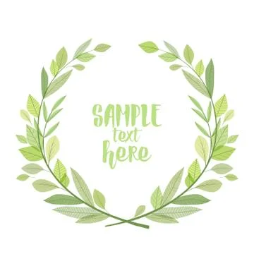 Decoration branches with leaves Stock Illustration