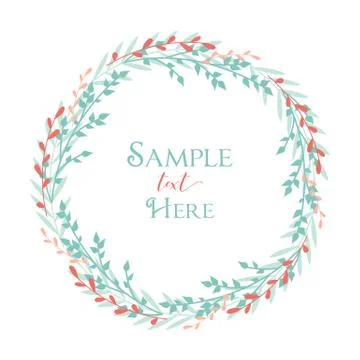 Decoration branches with leaves Stock Illustration