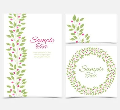 Decoration branches with leaves Stock Illustration