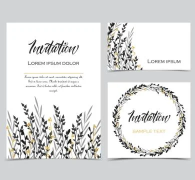 Decoration branches with leaves Stock Illustration