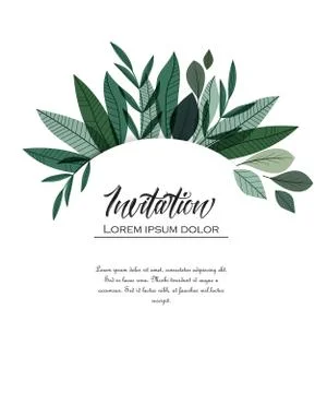 Decoration branches with leaves Stock Illustration