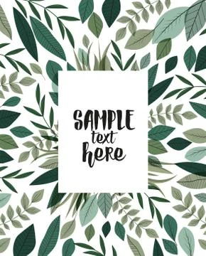 Decoration branches with leaves Stock Illustration