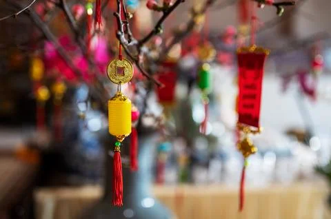 Decoration in a Buddhist temple. Foto stock