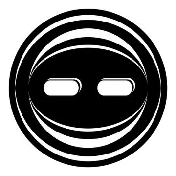 Decoration button icon, simple black style Stock Illustration