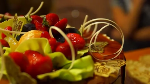 The decoration of the cake Stock Footage 44849059