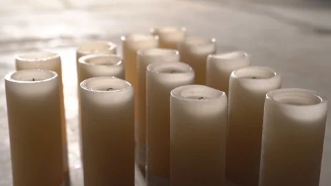 Decoration Candles Set Stock Footage 124927535