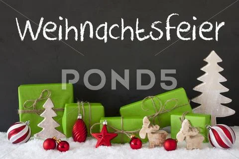 Decoration, Cement, Snow, Weihnachtsfeier Means Christmas Party Stock Photos
