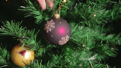 Decoration of the Christmas tree Stock Footage 56985589