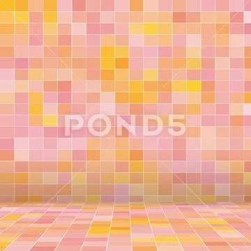 Decoration Colorful glass mosaic art and abstract wall background Stock Illustration