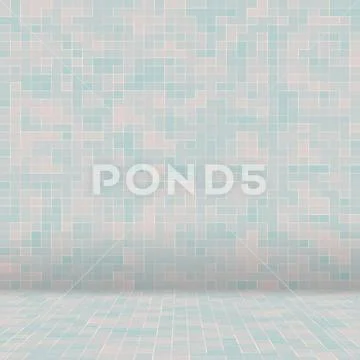 Decoration Colorful glass mosaic art and abstract wall background Stock Illustration
