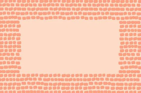 Decoration consisting of horizontal bands made of patches and narrow strips. Stock Illustration