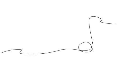 Decoration continuous line hand drawing element note for concert, photo book Stock Illustration