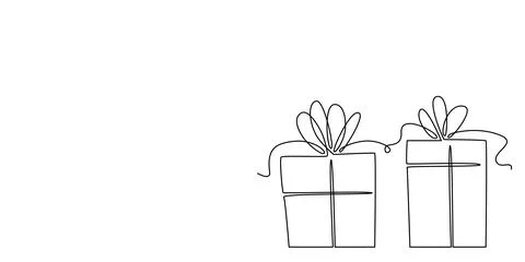 Decoration continuous line hand drawing element for wedding photo book Illustrazione stock