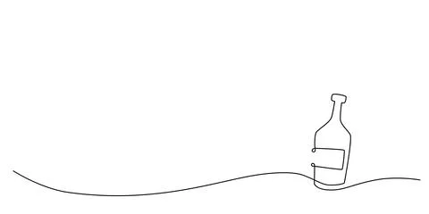 Decoration continuous line hand drawing elements set for wedding photo book Stock Illustration