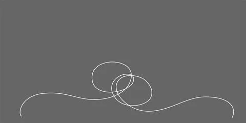 Decoration continuous line hand drawing element for wedding photo book Stock Illustration